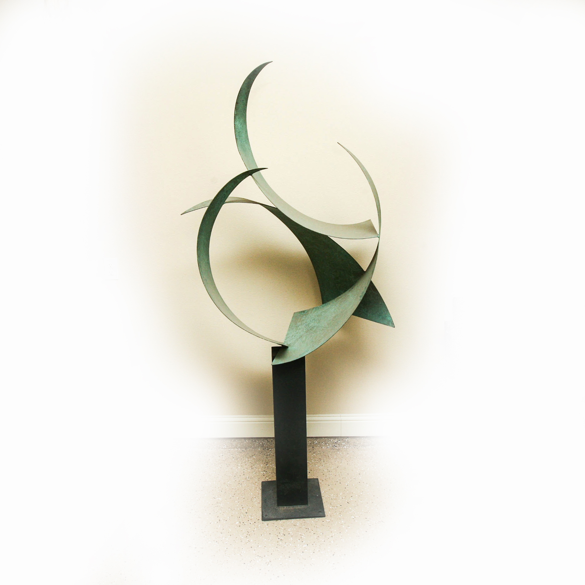 Large Modern Metal Floor Sculpture EBTH